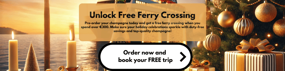 free ferry crossings buying champagne